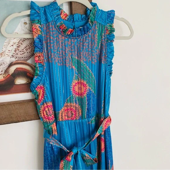 Like New Marie Oliver Alice Dress in Peacock Print - Picture 6 of 9